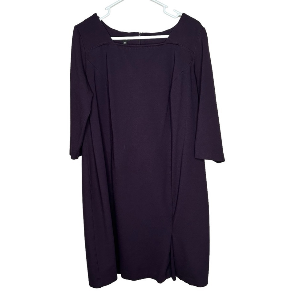 Talbots Women’s Petite Career Dress Size 16W Purple Business Hem Pleat